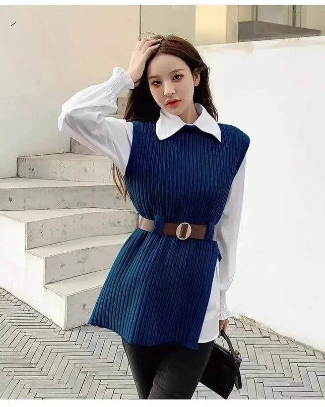 Spring Knitted Vest Set Women - Two Piece Knitted Outfit for Stylish Spring Looks - Next Level