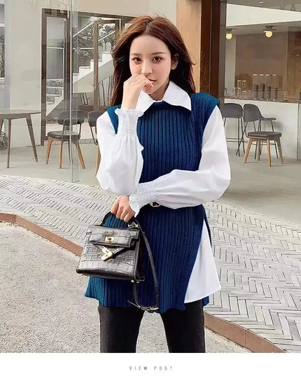 Spring Knitted Vest Set Women - Two Piece Knitted Outfit for Stylish Spring Looks - Next Level