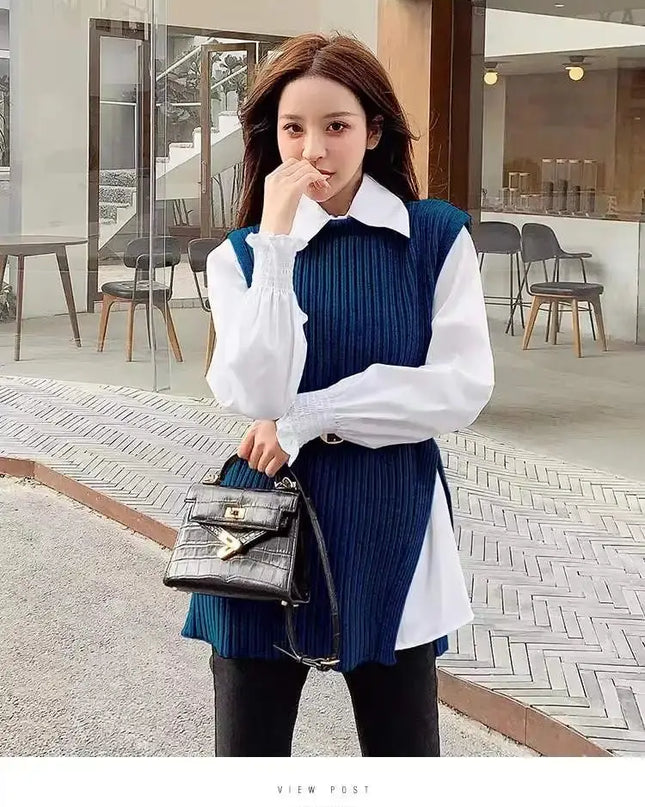 Spring Knitted Vest Set Women - Two Piece Knitted Outfit for Stylish Spring Looks - Next Level