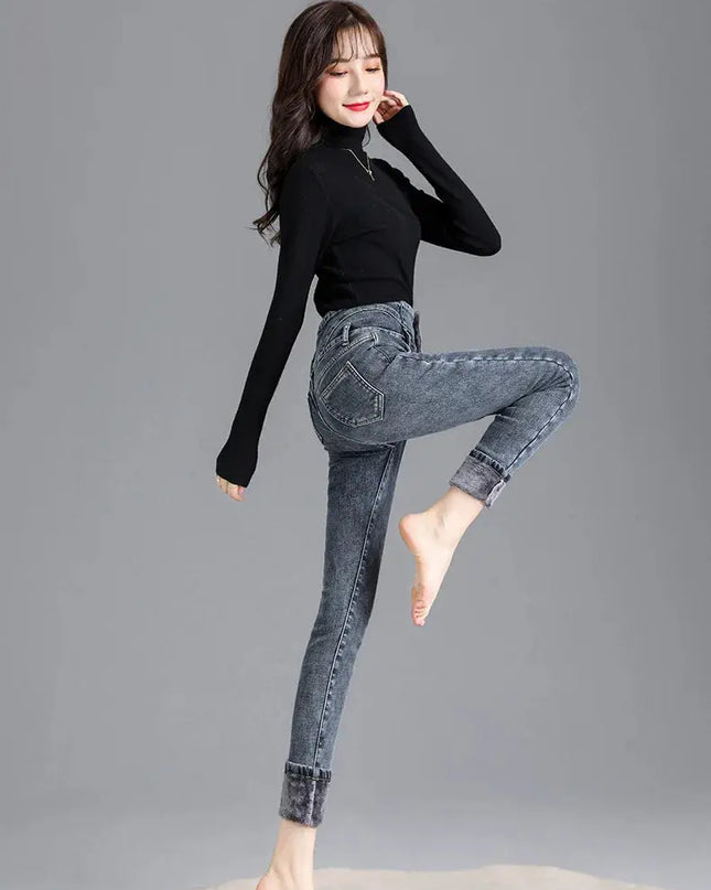 High-Quality Winter Fleece Leggings - Thick High-Waist Comfort - Next Level