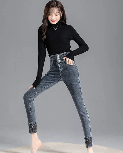 High-Quality Winter Fleece Leggings - Thick High-Waist Comfort - Next Level