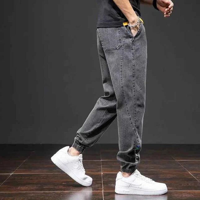 Spring Summer Cargo Jeans Men in Black and Blue - Streetwear Style - Next Level