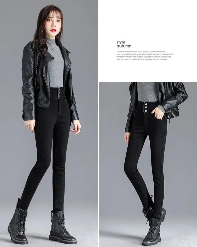 High-Quality Winter Fleece Leggings - Thick High-Waist Comfort - Next Level