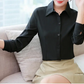 Elegant Women White Long Sleeve Shirt - Stylish & Versatile for Any Occasion - Next Level