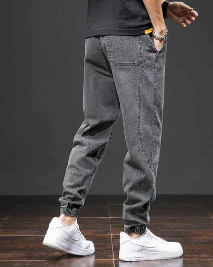 Spring Summer Cargo Jeans Men in Black and Blue - Streetwear Style - Next Level