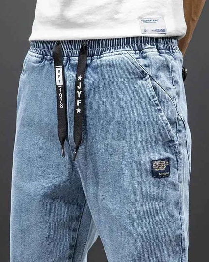 Spring Summer Cargo Jeans Men in Black and Blue - Streetwear Style - Next Level