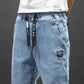 Spring Summer Cargo Jeans Men in Black and Blue - Streetwear Style - Next Level