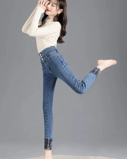 High-Quality Winter Fleece Leggings - Thick High-Waist Comfort - Next Level