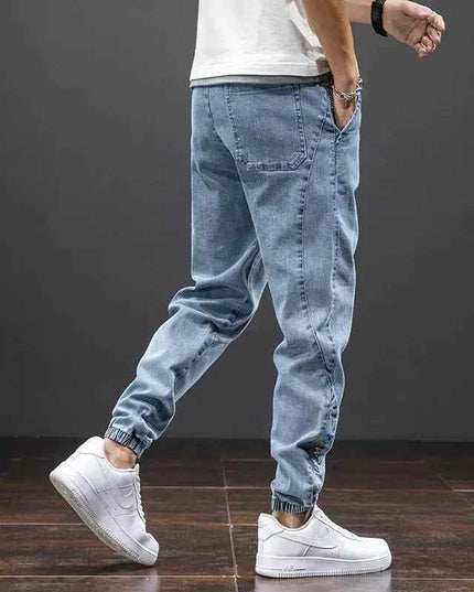 Spring Summer Cargo Jeans Men in Black and Blue - Streetwear Style - Next Level