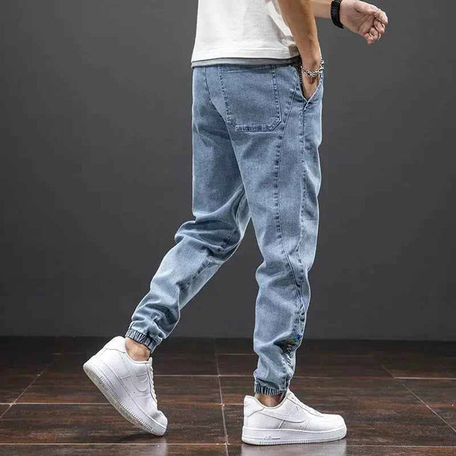 Spring Summer Cargo Jeans Men in Black and Blue - Streetwear Style - Next Level