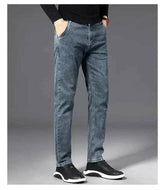 ICPANS Herren Denim Jeans gerade geschnitten für stilvollen Komfort im Herbst und Sommer