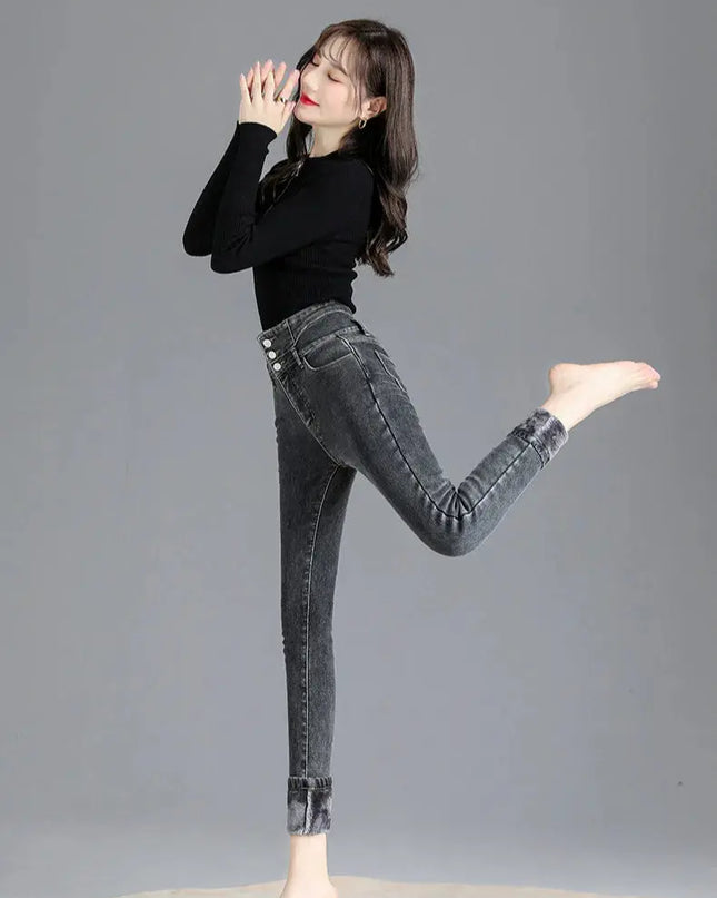 High-Quality Winter Fleece Leggings - Thick High-Waist Comfort - Next Level