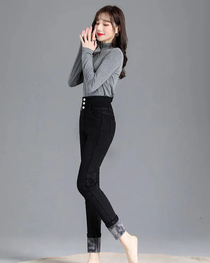 High-Quality Winter Fleece Leggings - Thick High-Waist Comfort - Next Level