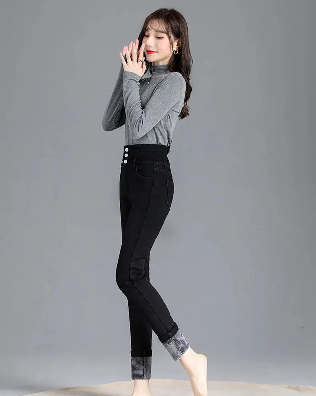 High-Quality Winter Fleece Leggings - Thick High-Waist Comfort - Next Level
