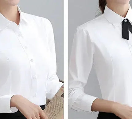 Elegantes weißes Damen Langarmshirt - Stilvoll & Vielseitig für jeden Anlass - Next Level
