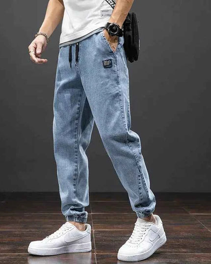 Spring Summer Cargo Jeans Men in Black and Blue - Streetwear Style - Next Level