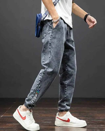 Spring Summer Cargo Jeans Men in Black and Blue - Streetwear Style - Next Level