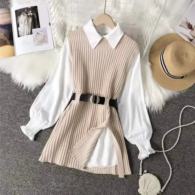 Spring Knitted Vest Set Women - Two Piece Knitted Outfit for Stylish Spring Looks - Next Level