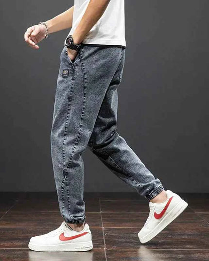 Spring Summer Cargo Jeans Men in Black and Blue - Streetwear Style - Next Level