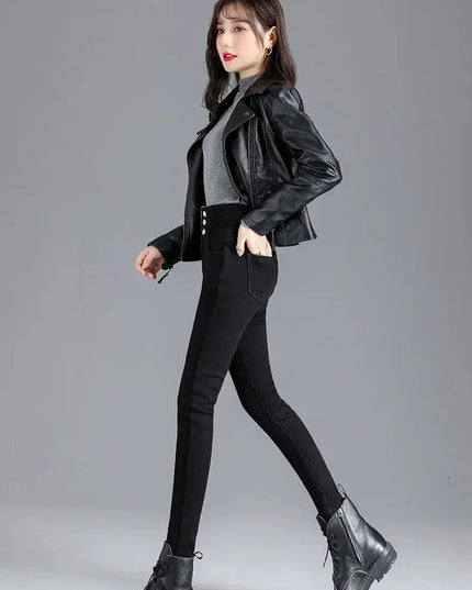High-Quality Winter Fleece Leggings - Thick High-Waist Comfort - Next Level