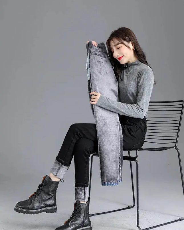 High-Quality Winter Fleece Leggings - Thick High-Waist Comfort - Next Level