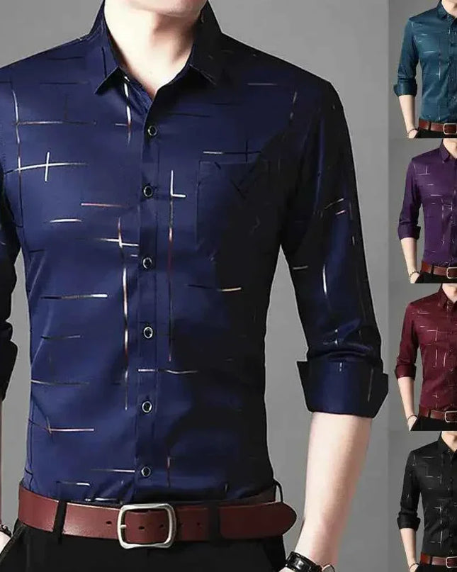 Men's High Quality Dress Shirts Long Sleeve for Every Occasion - Next Level