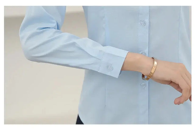 Elegant Women White Long Sleeve Shirt - Stylish & Versatile for Any Occasion - Next Level