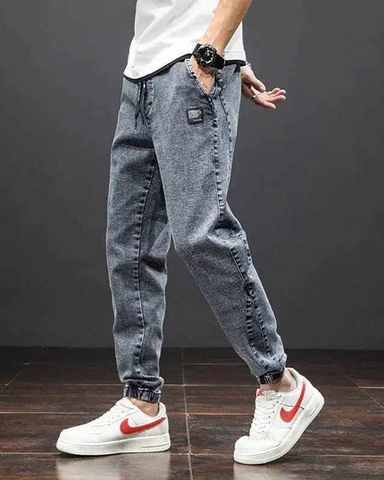 Spring Summer Cargo Jeans Men in Black and Blue - Streetwear Style - Next Level