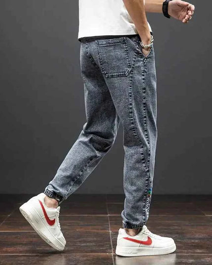 Spring Summer Cargo Jeans Men in Black and Blue - Streetwear Style - Next Level