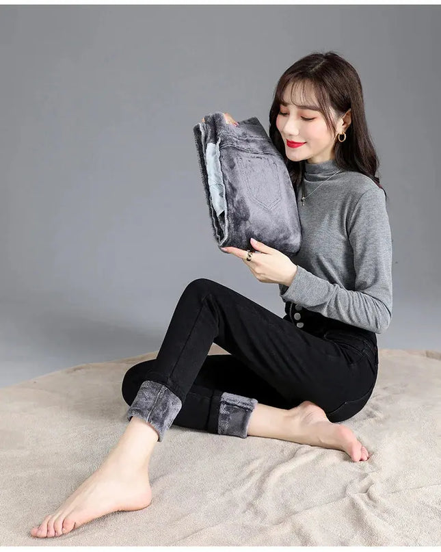 High-Quality Winter Fleece Leggings - Thick High-Waist Comfort - Next Level