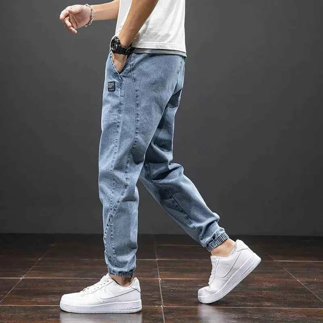 Spring Summer Cargo Jeans Men in Black and Blue - Streetwear Style - Next Level