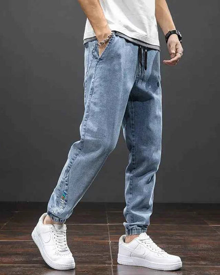 Spring Summer Cargo Jeans Men in Black and Blue - Streetwear Style - Next Level