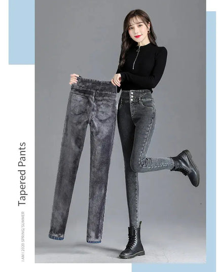 High-Quality Winter Fleece Leggings - Thick High-Waist Comfort - Next Level