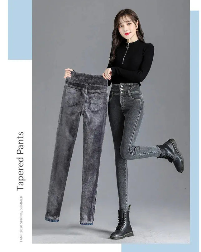 High-Quality Winter Fleece Leggings - Thick High-Waist Comfort - Next Level