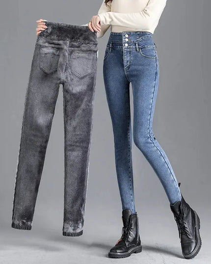 High-Quality Winter Fleece Leggings - Thick High-Waist Comfort - Next Level