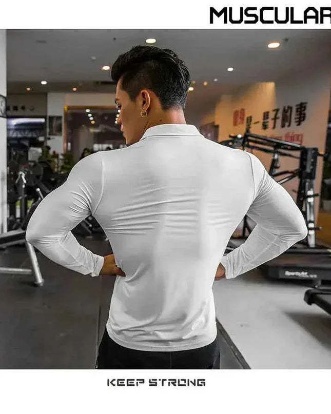 Mens Gym Compression Shirt Male Rashgard Fitness - Next Level