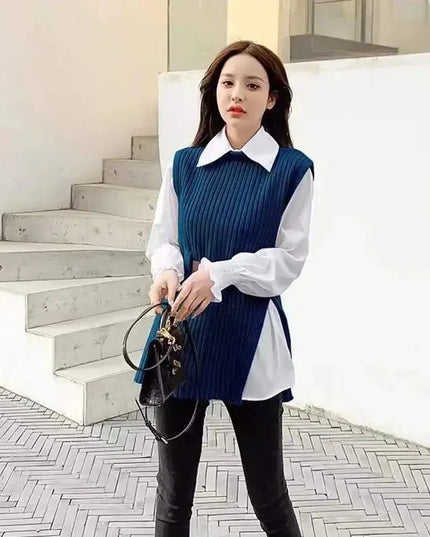 Spring Knitted Vest Set Women - Two Piece Knitted Outfit for Stylish Spring Looks - Next Level