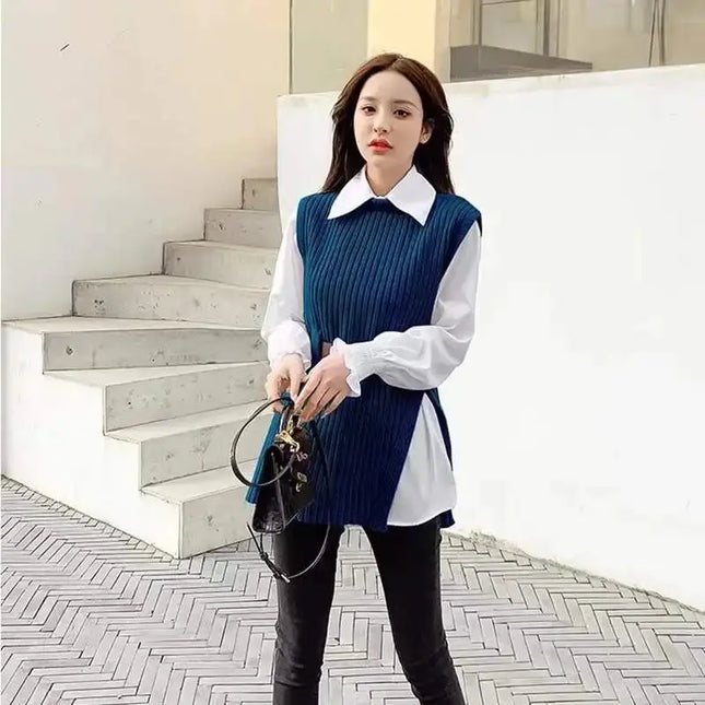 Spring Knitted Vest Set Women - Two Piece Knitted Outfit for Stylish Spring Looks - Next Level