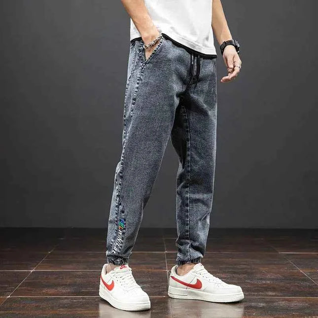 Spring Summer Cargo Jeans Men in Black and Blue - Streetwear Style - Next Level