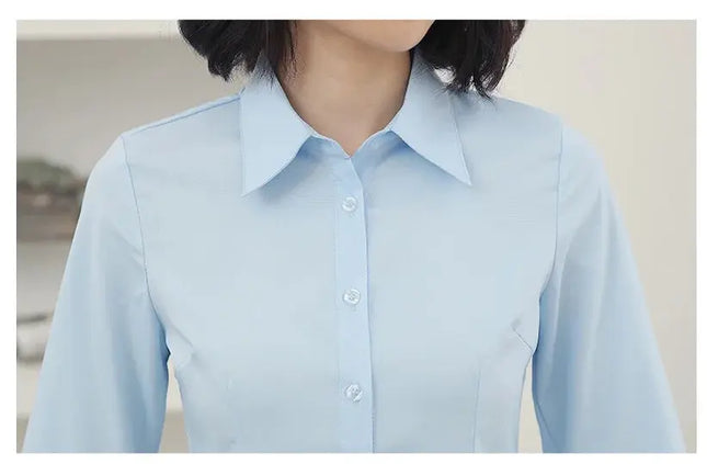 Elegant Women White Long Sleeve Shirt - Stylish & Versatile for Any Occasion - Next Level