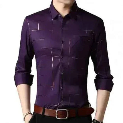 Men's High Quality Dress Shirts Long Sleeve for Every Occasion - Next Level