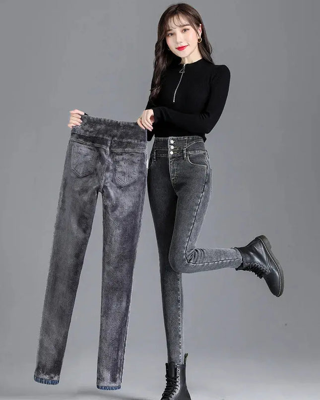 High-Quality Winter Fleece Leggings - Thick High-Waist Comfort - Next Level