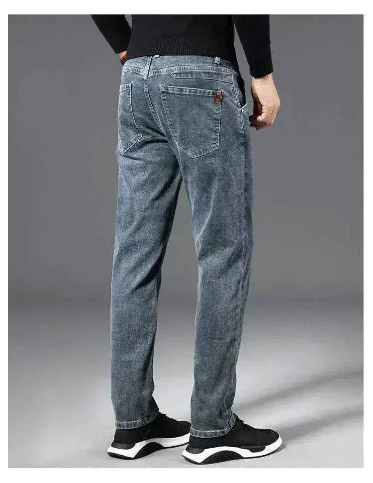 ICPANS Herren Denim Jeans gerade geschnitten, stilvoll und bequem für Herbst und Sommer