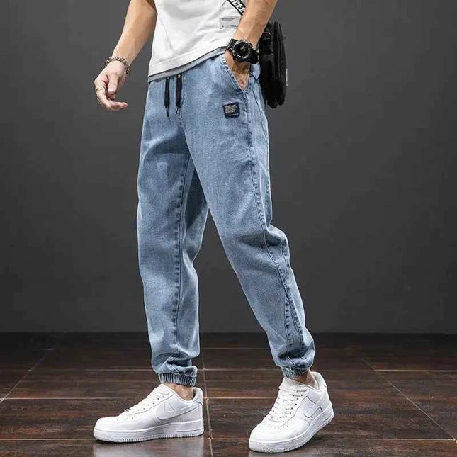 Spring Summer Cargo Jeans Men in Black and Blue - Streetwear Style - Next Level