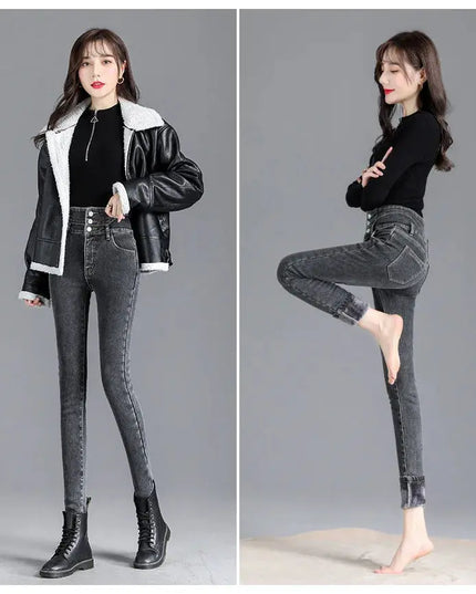 High-Quality Winter Fleece Leggings - Thick High-Waist Comfort - Next Level