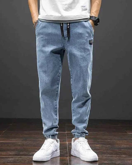 Spring Summer Cargo Jeans Men in Black and Blue - Streetwear Style - Next Level