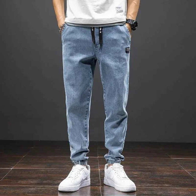 Spring Summer Cargo Jeans Men in Black and Blue - Streetwear Style - Next Level