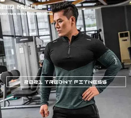 Männer Gym Kompressionsshirt für Fitness und Training - Next Level