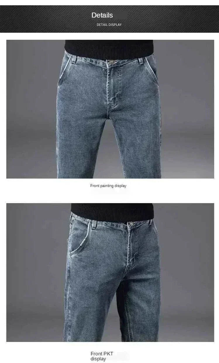 ICPANS Herren Denim Jeans gerade geschnitten in dunklem Denim für stilvollen und bequemen Alltagsherrenschnitt
