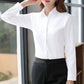 Elegant Women White Long Sleeve Shirt - Stylish & Versatile for Any Occasion - Next Level